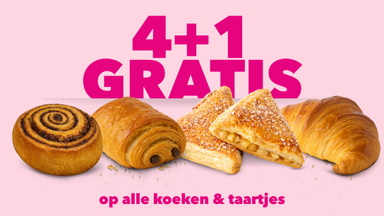 4+1 koeken gratis